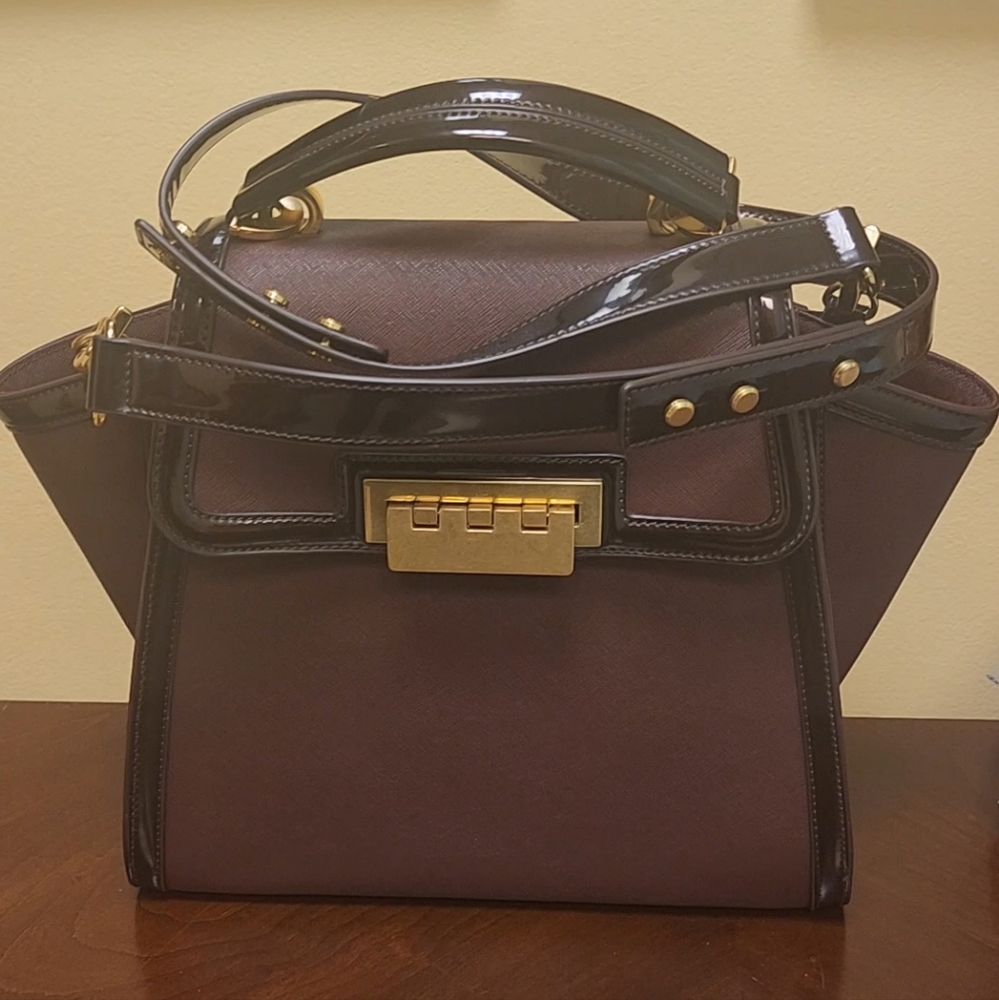 ZAC Zac Posen Eartha Top Handle Satchel (Medium) in Saffiano Leather